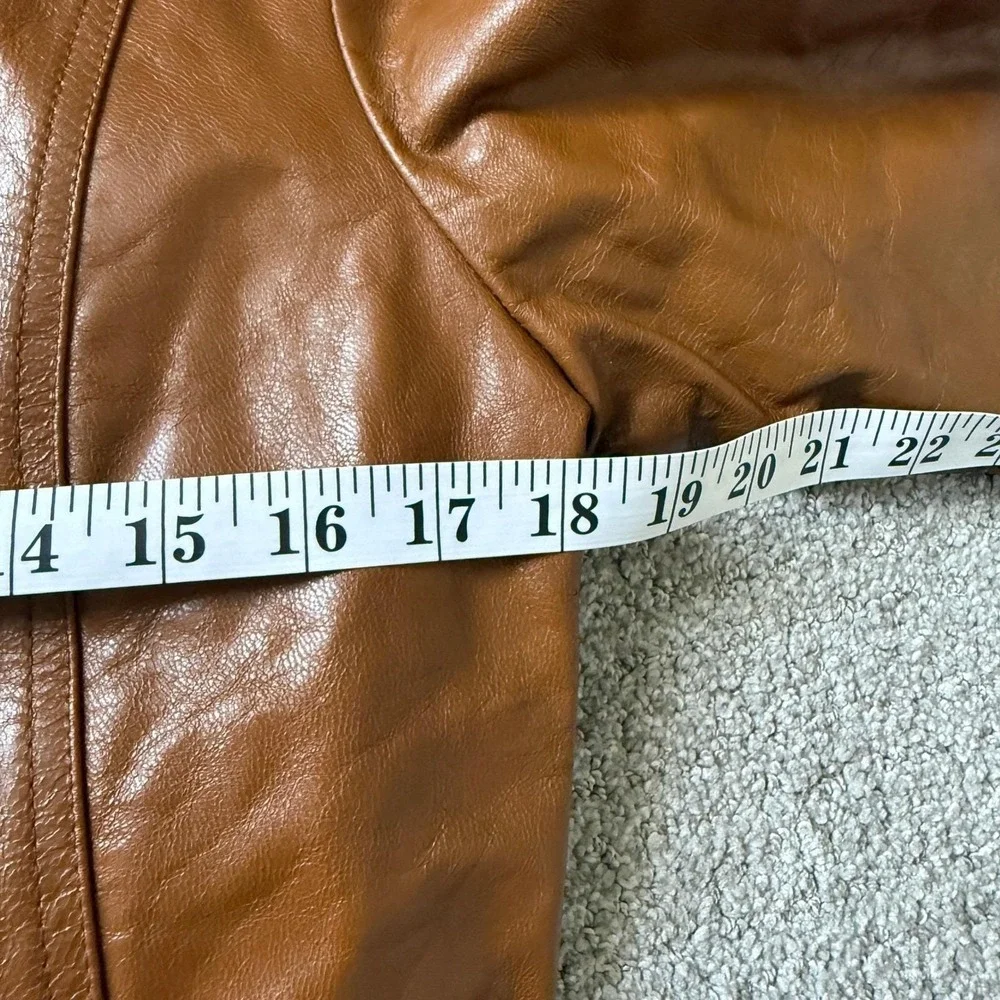 Vtg Wilson's Leather Maxima Cognac Brown Genuine Leather Blazer Jacket Medium 90